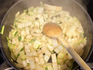 Quiche à la mimolette et aux blettes