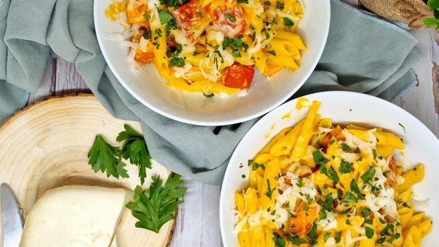 Pâtes crémeuses au potimarron