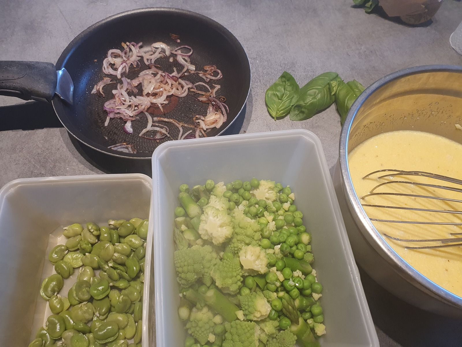 Fritatta aux légumes printaniers