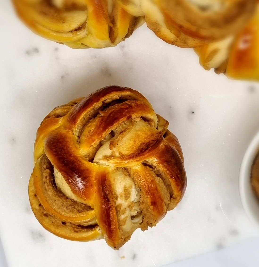 Brioches tressées à la crème de marrons