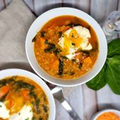 Soupe de lentilles corail et potimarron - Recettes de Aimeraude