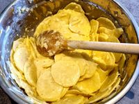 Gâteau invisible pommes de terre et comté