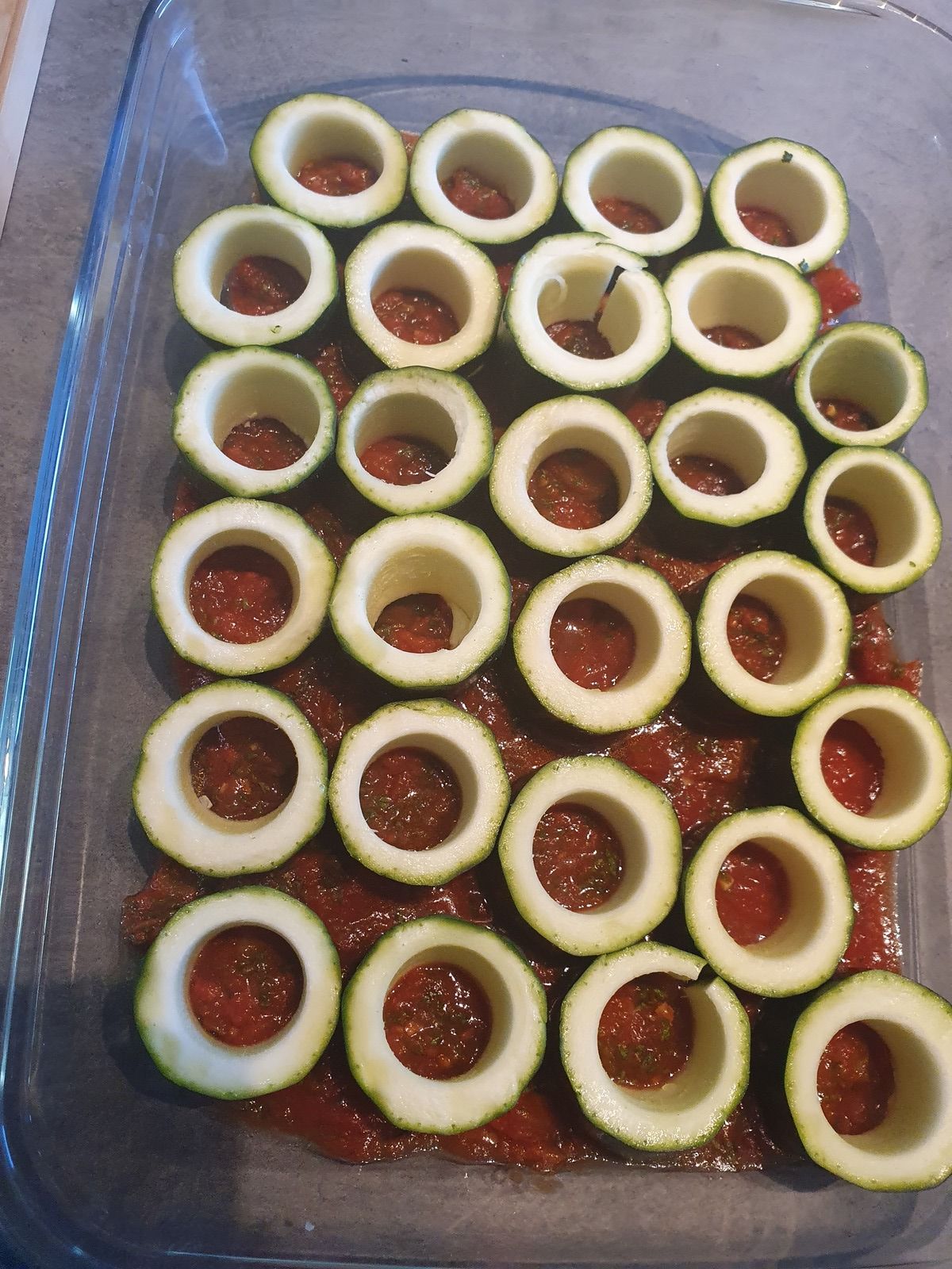 Gratin de courgettes farcies