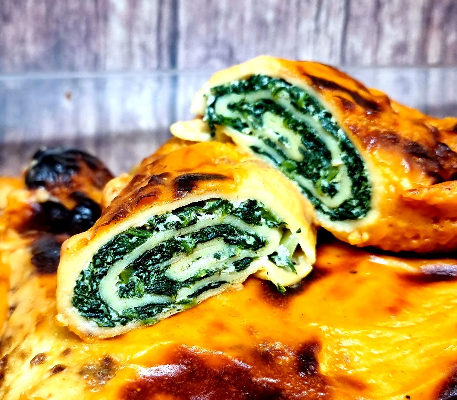 Crêpes aux épinards gratinées