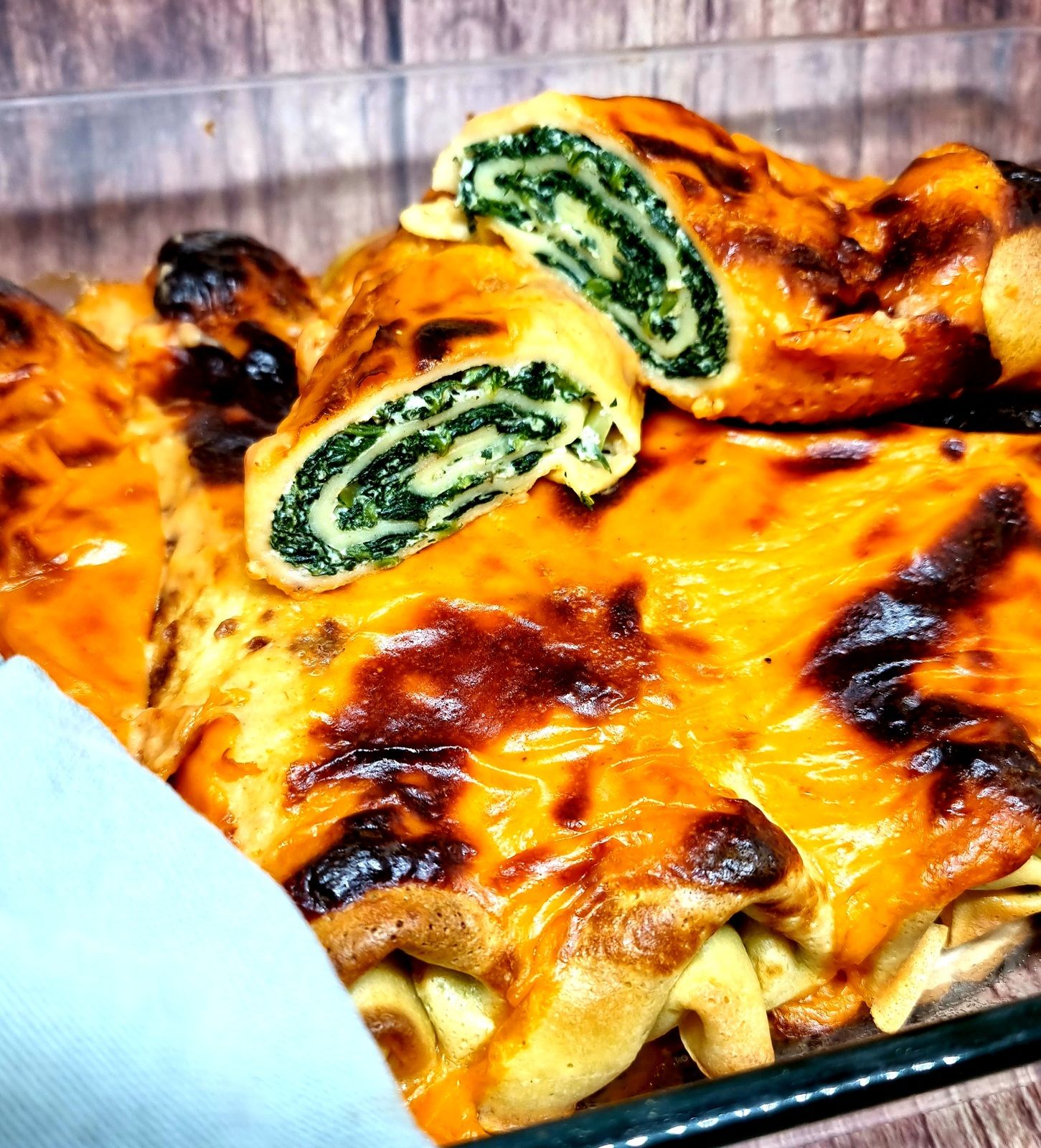 Crêpes aux épinards gratinées