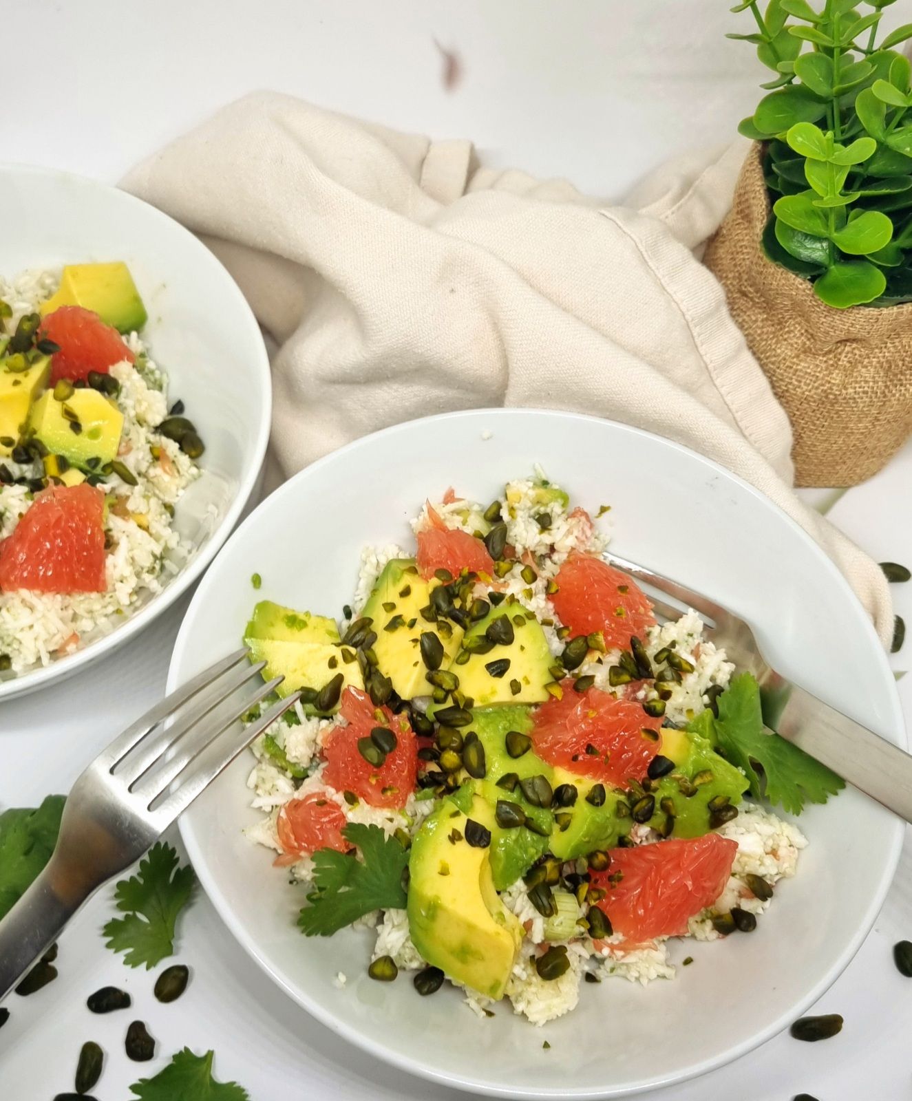 Taboulé de chou fleur au pamplemousse