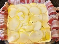 Gâteau de pommes de terre à la poitrine fumée