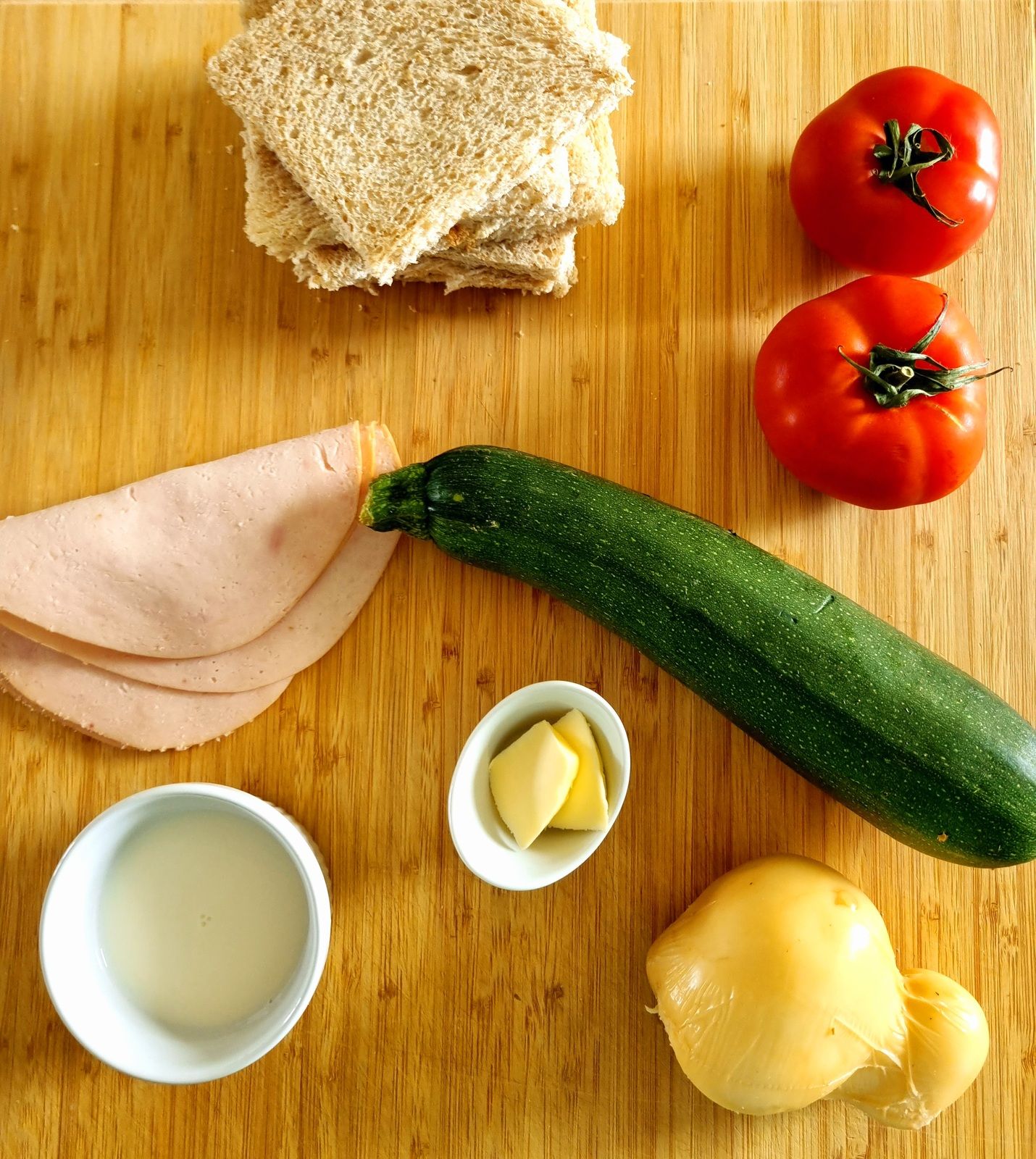 Croque tablette au poulet et courgette