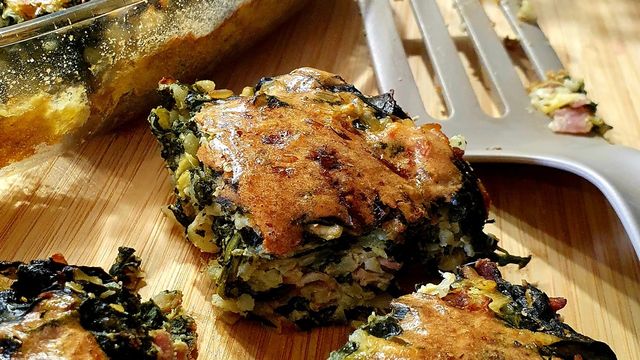 Gâteau vert aux légumes