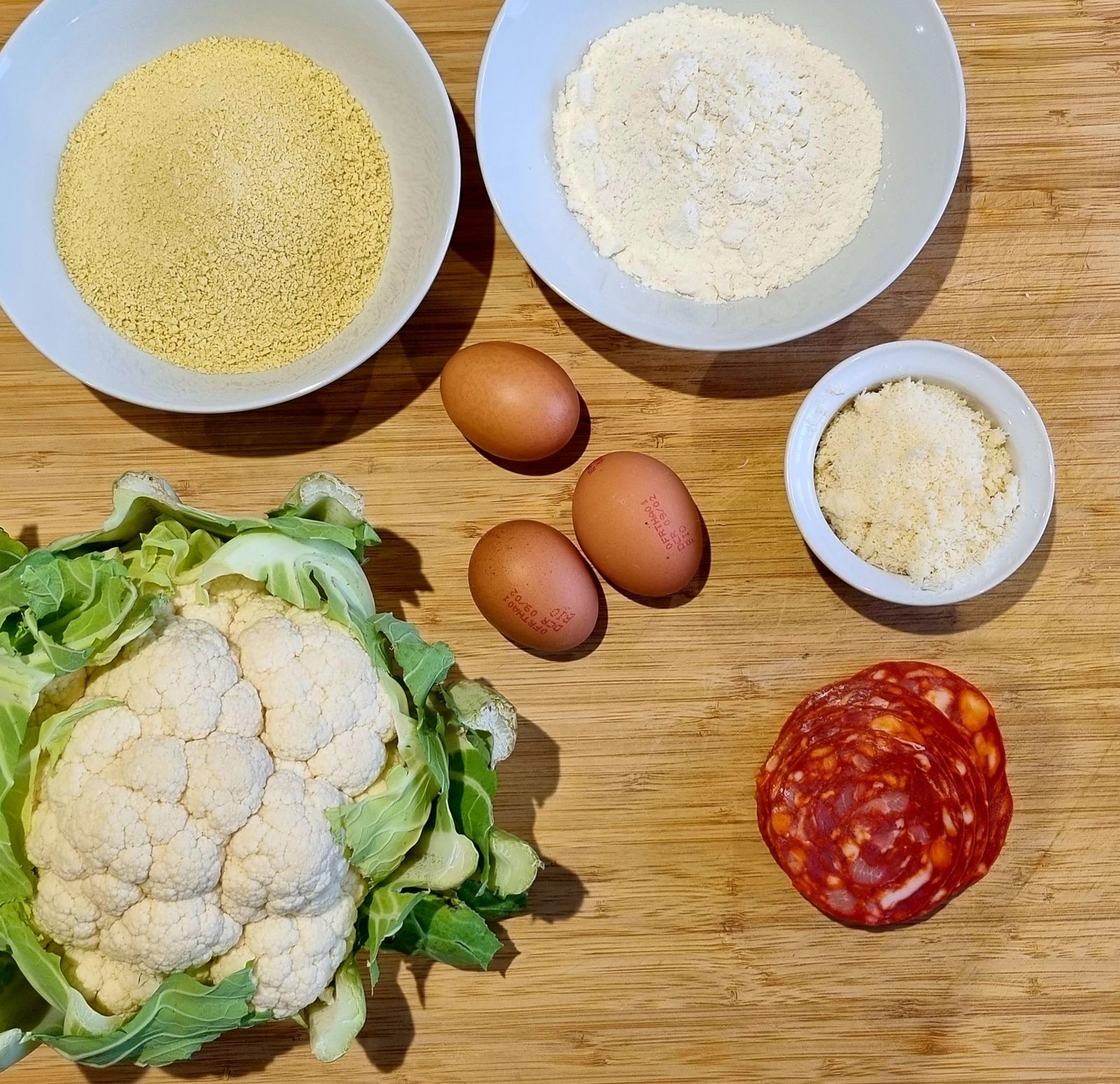 Beignets de chou fleur au chorizo