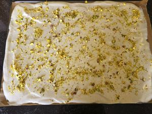 Roulé framboises pistache