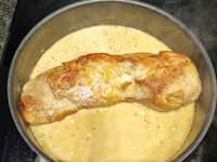 Filet mignon à la bière et à la moutarde