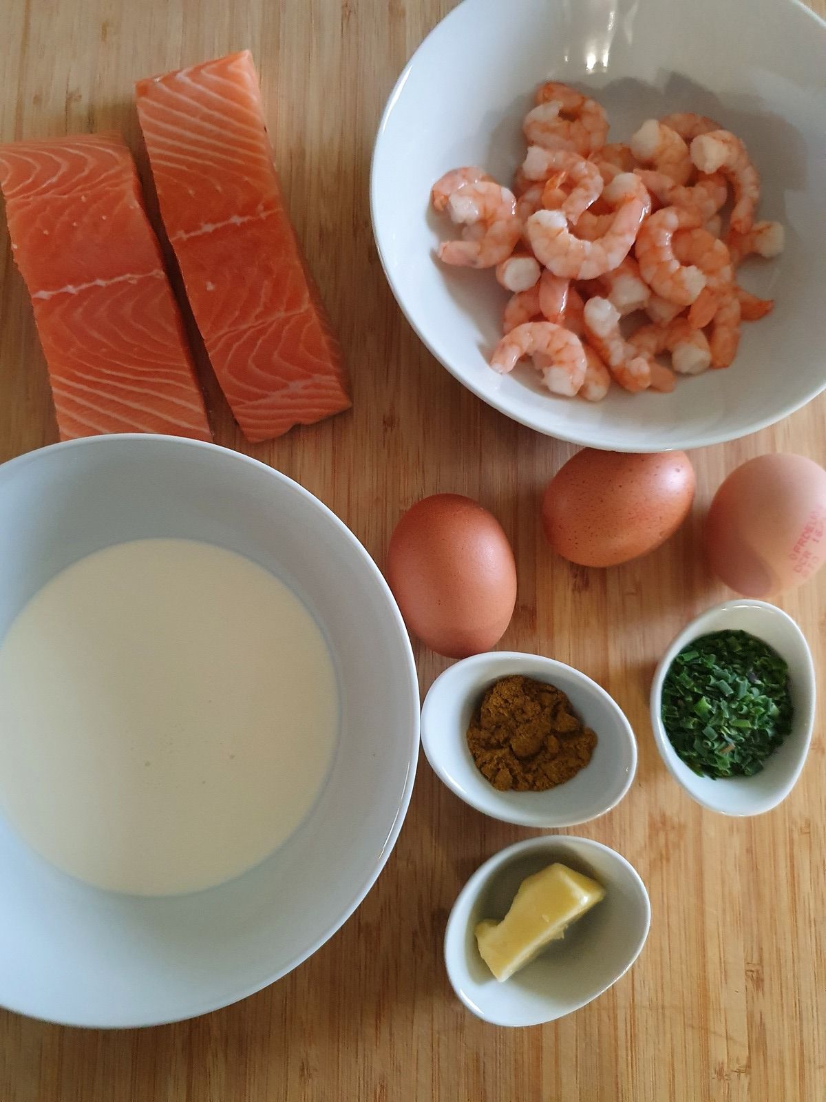 Terrine de saumon et crevettes au curry