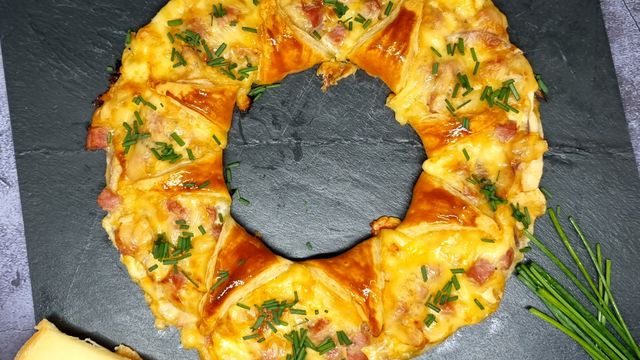 Couronne feuilletée à la raclette