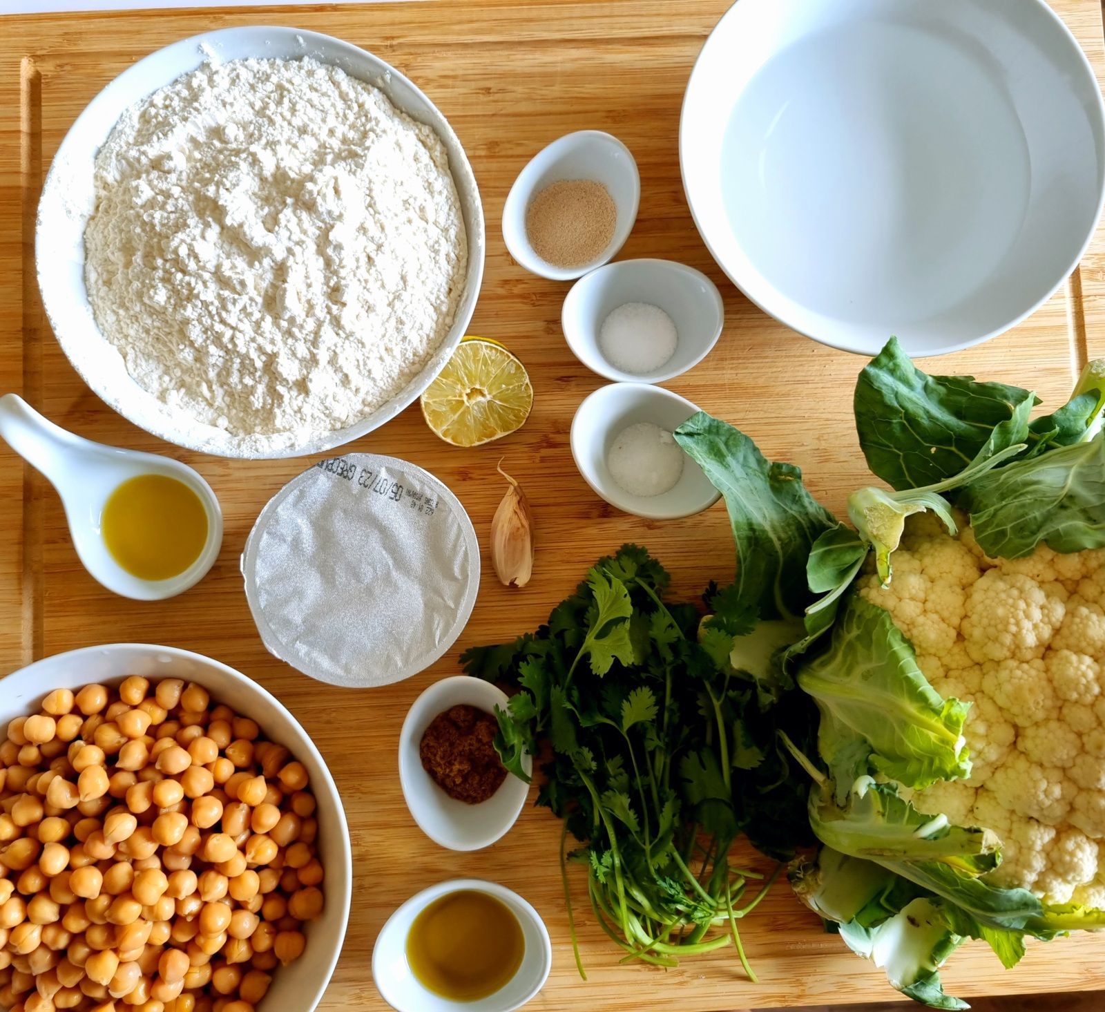 Pita au chou fleur et pois chiches grillés