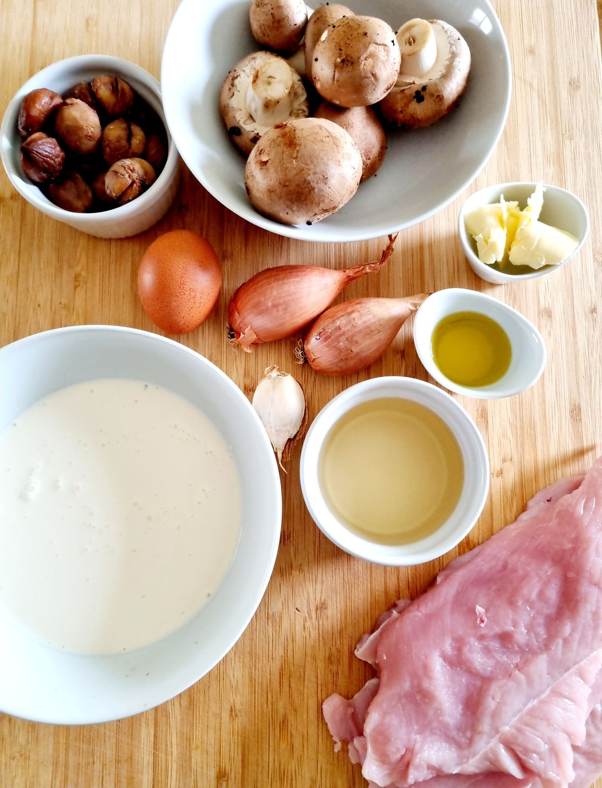 Ballottines de dinde aux châtaignes et champignons