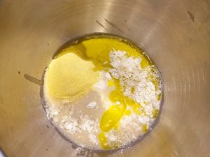 Focaccia oignon et graines de tournesol