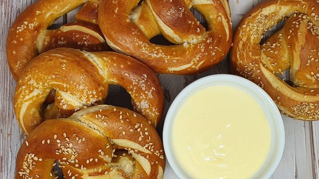 Bretzels sauce cheddar 