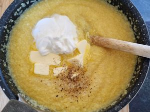 Polenta à la pancetta