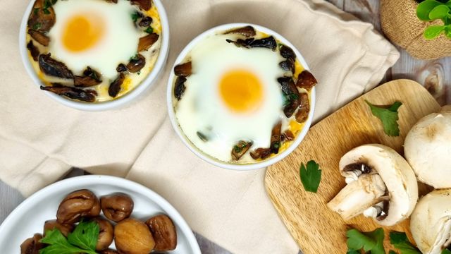 Oeufs cocotte d'automne