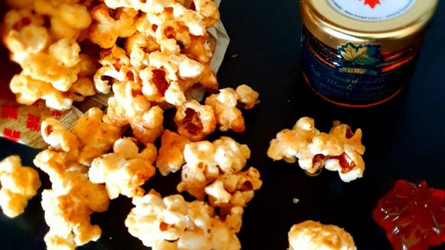 Pop corn au caramel d'érable
