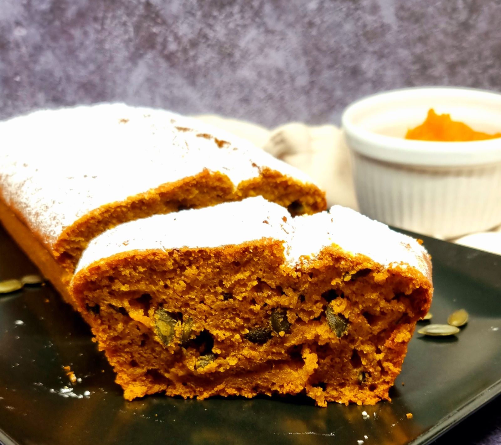 Cake au potimarron et graines de courge