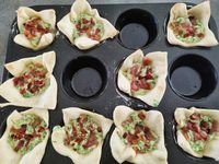 Mini quiches roquette et lard