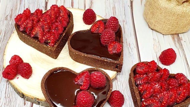 Tartelettes chocolat framboises 