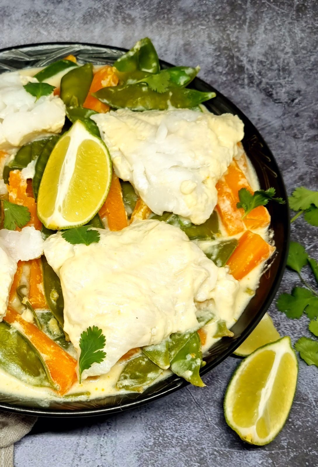 Curry de cabillaud au lait de coco