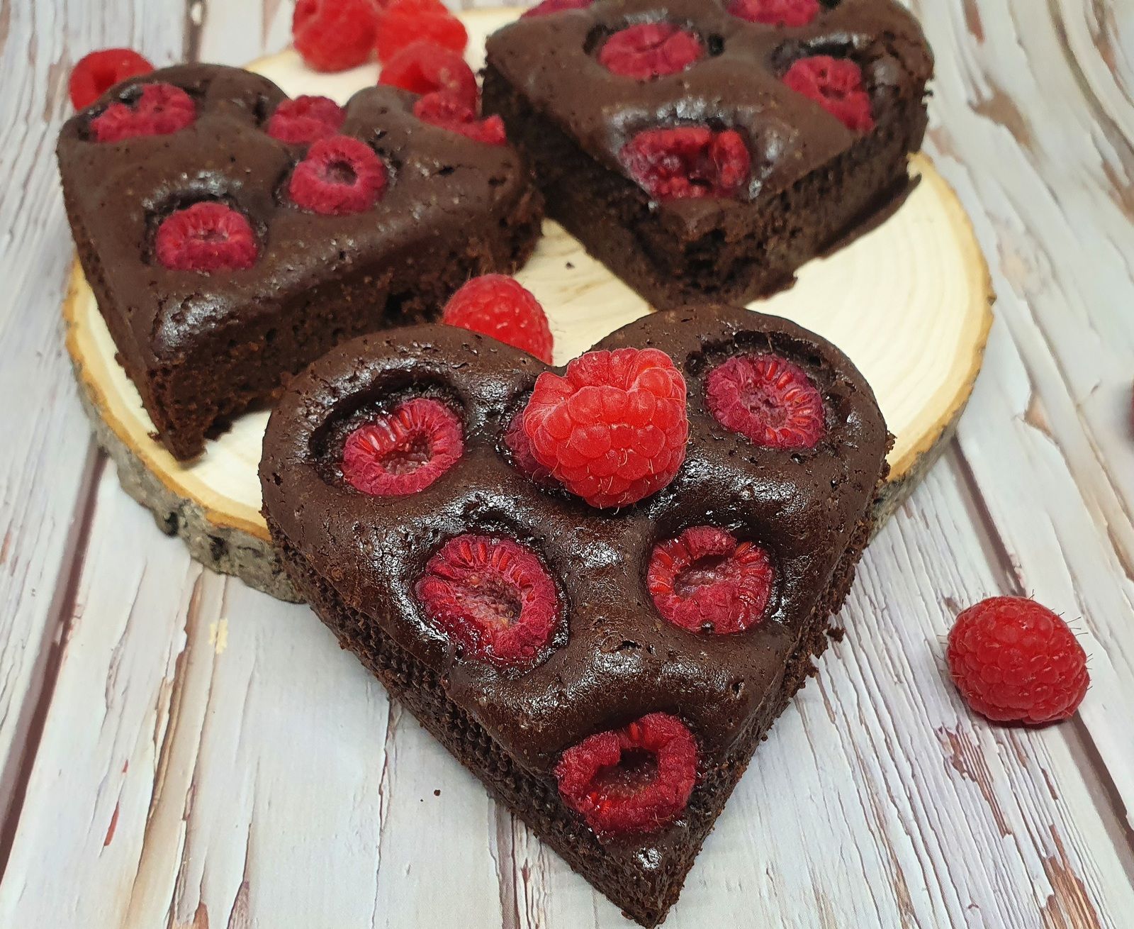 Brownie aux framboises