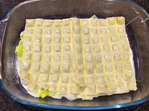 Gratin de poireaux et ravioles du Dauphiné