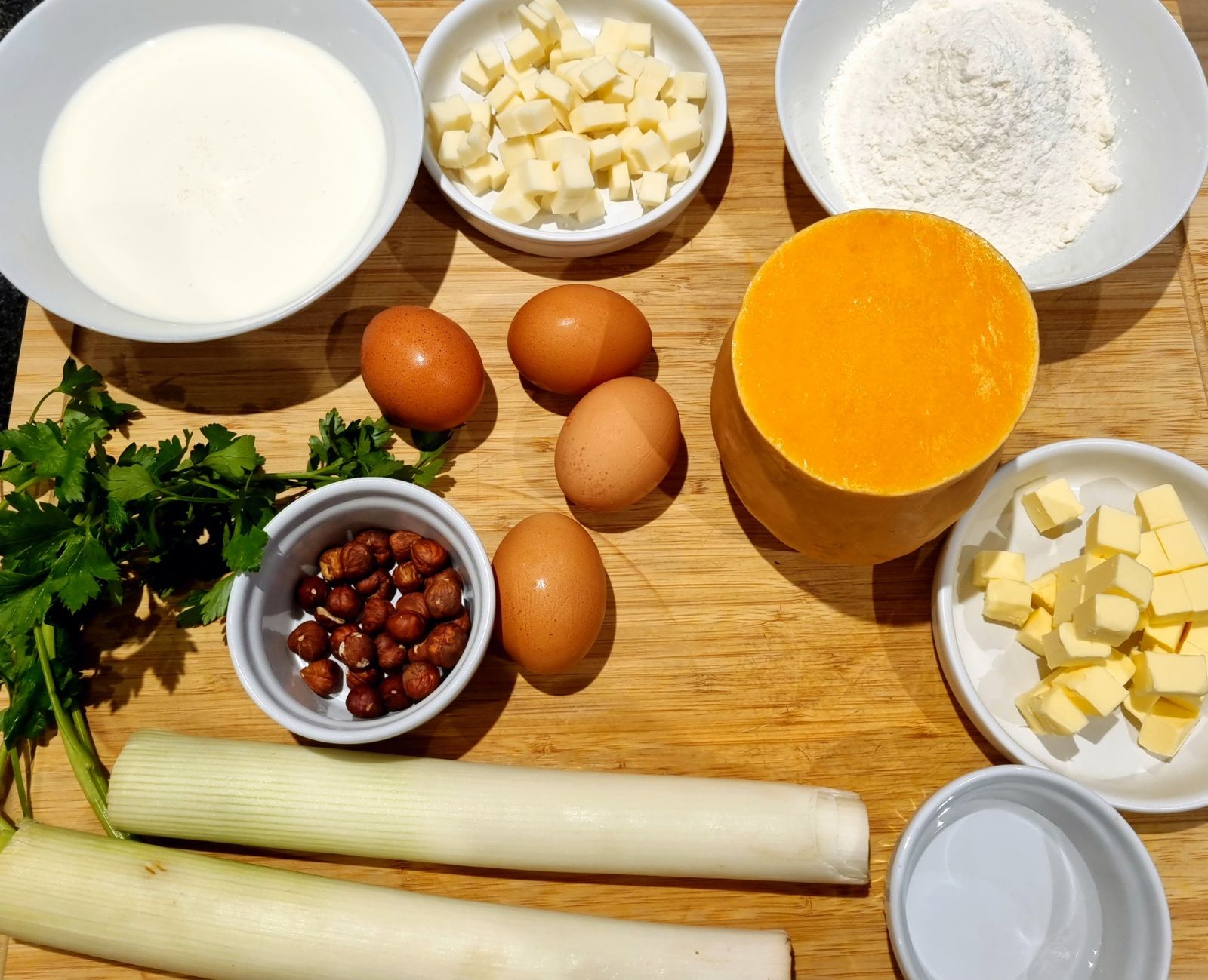 Quiche butternut, poireaux et brebis