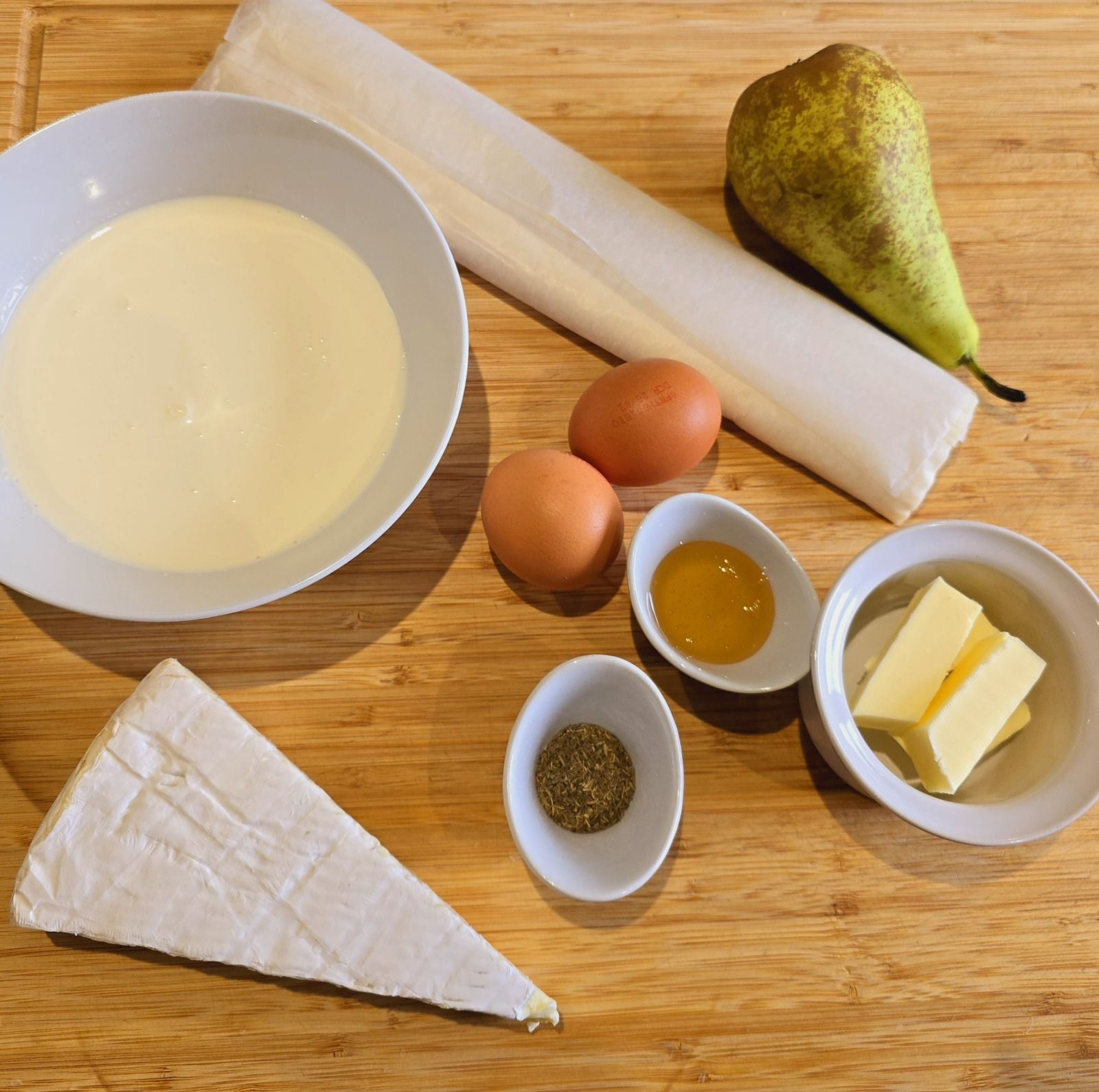 Croustade de brie et poires