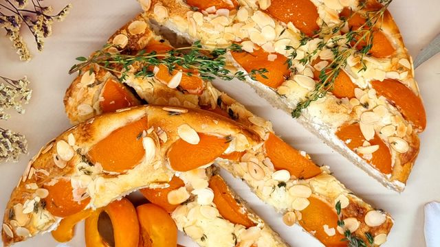 Focaccia aux abricots 