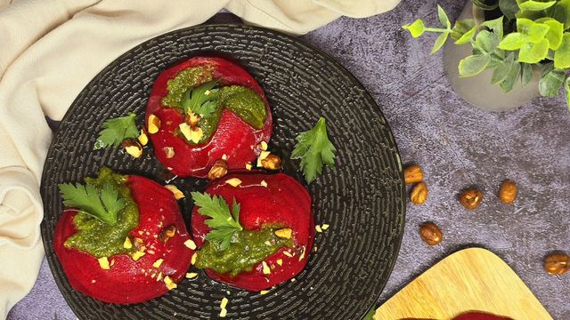 Ravioles de betteraves au chèvre frais