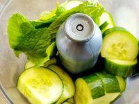 Popsicle concombre citron vert et menthe