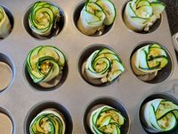 Roses de courgettes et fêta