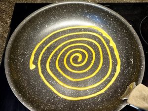 Crêpes tourbillon au thé matcha