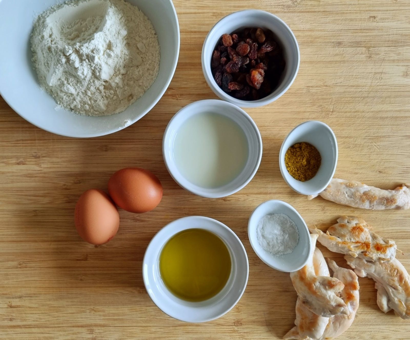 Mini cakes poulet curry