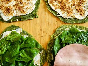 Wraps épinards jambon et ricotta