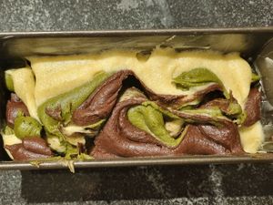 Marbré matcha choco et vanille