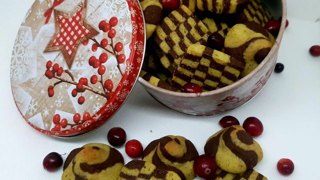 Damiers pistache-chocolat