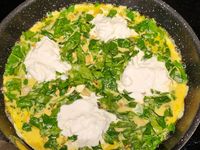 Fritatta épinards et burrata