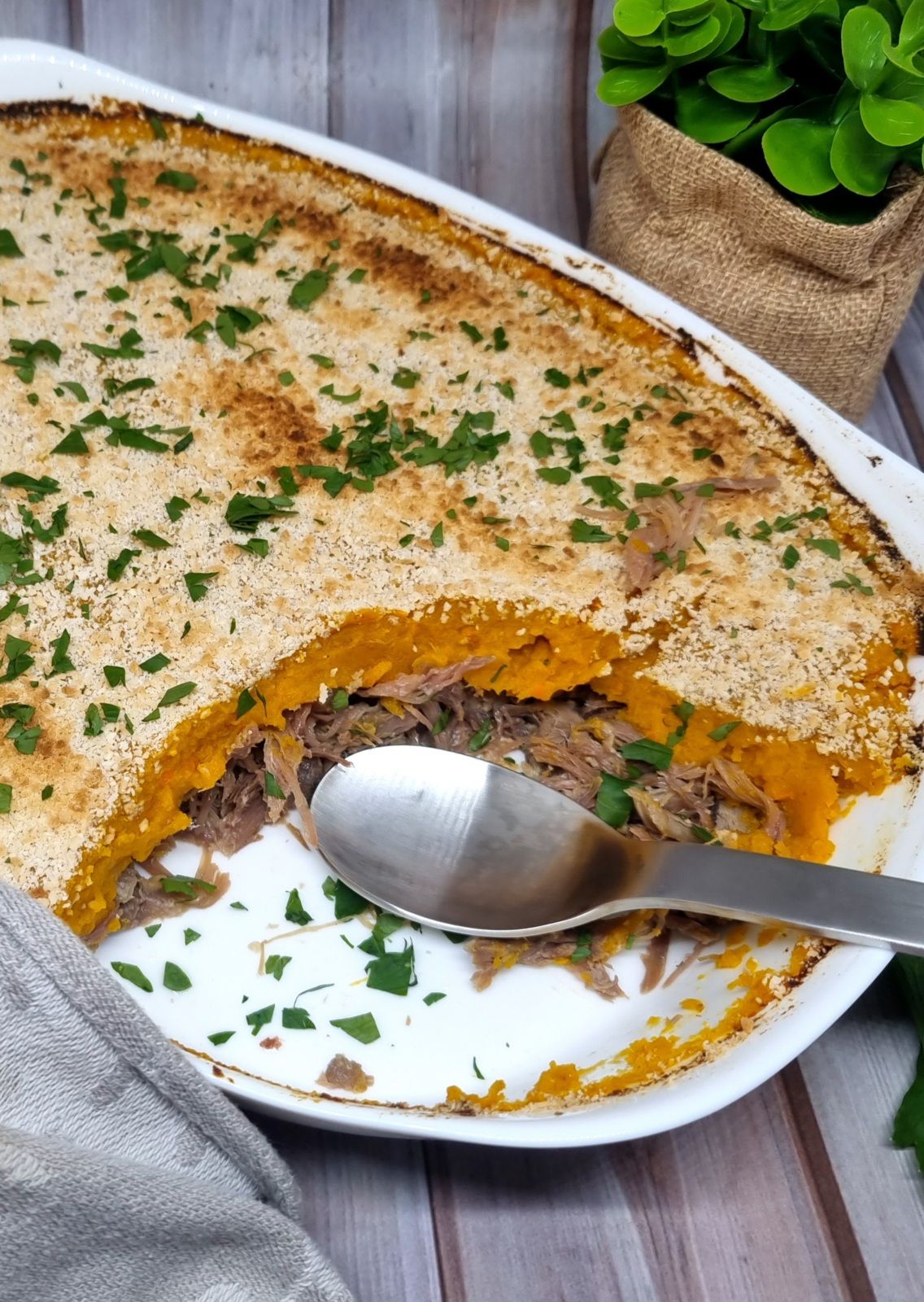 Hachis parmentier de canard et potimarron