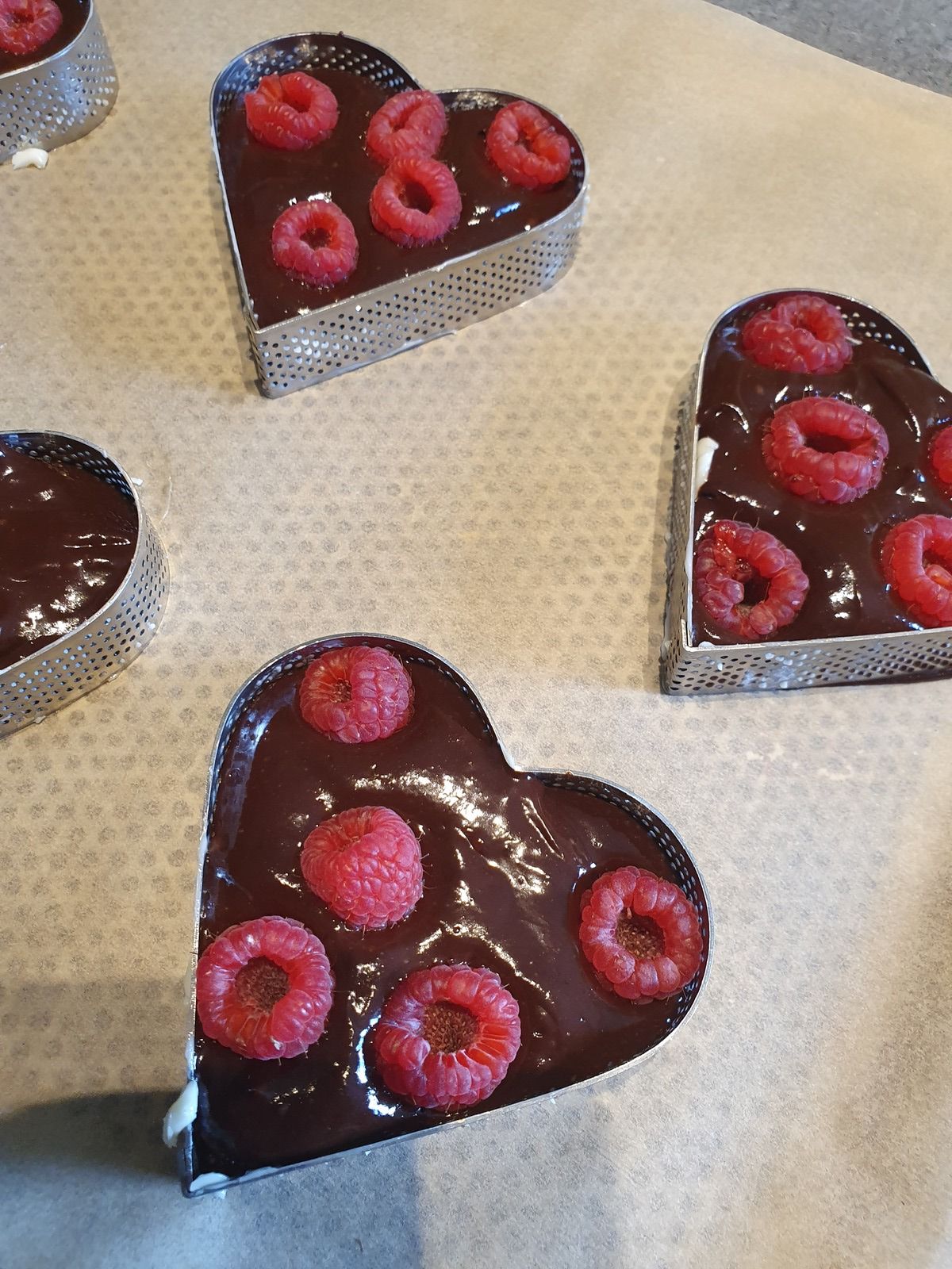 Brownie aux framboises