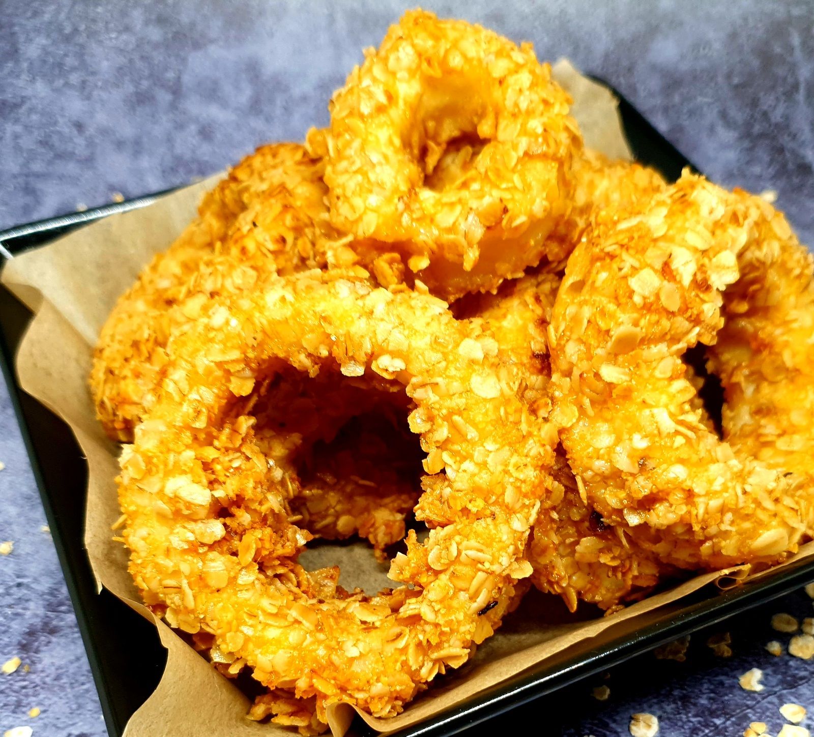 Beignets d'encornets aux flocons d'avoine