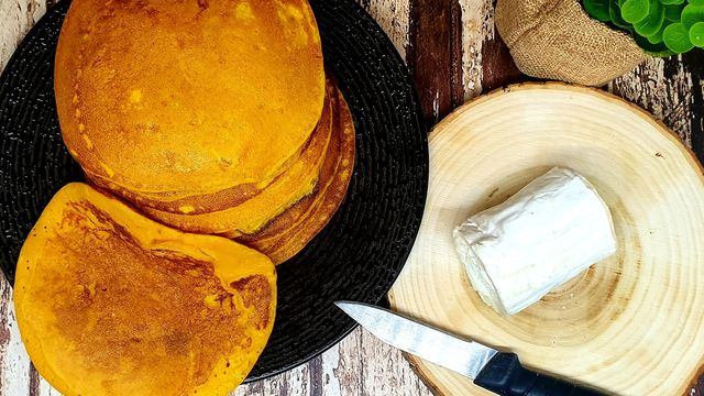 Blinis de potimarron au chèvre