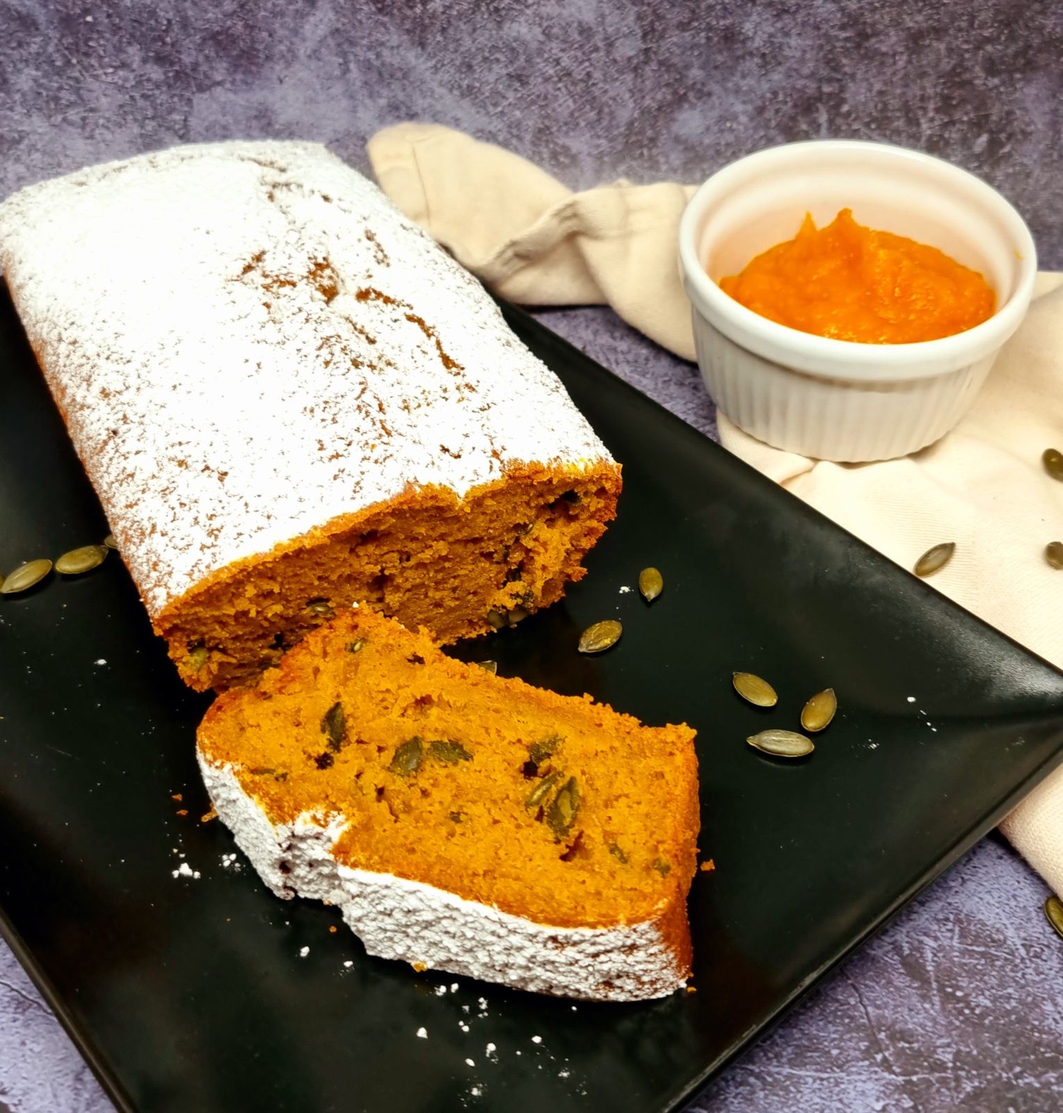 Cake au potimarron et graines de courge