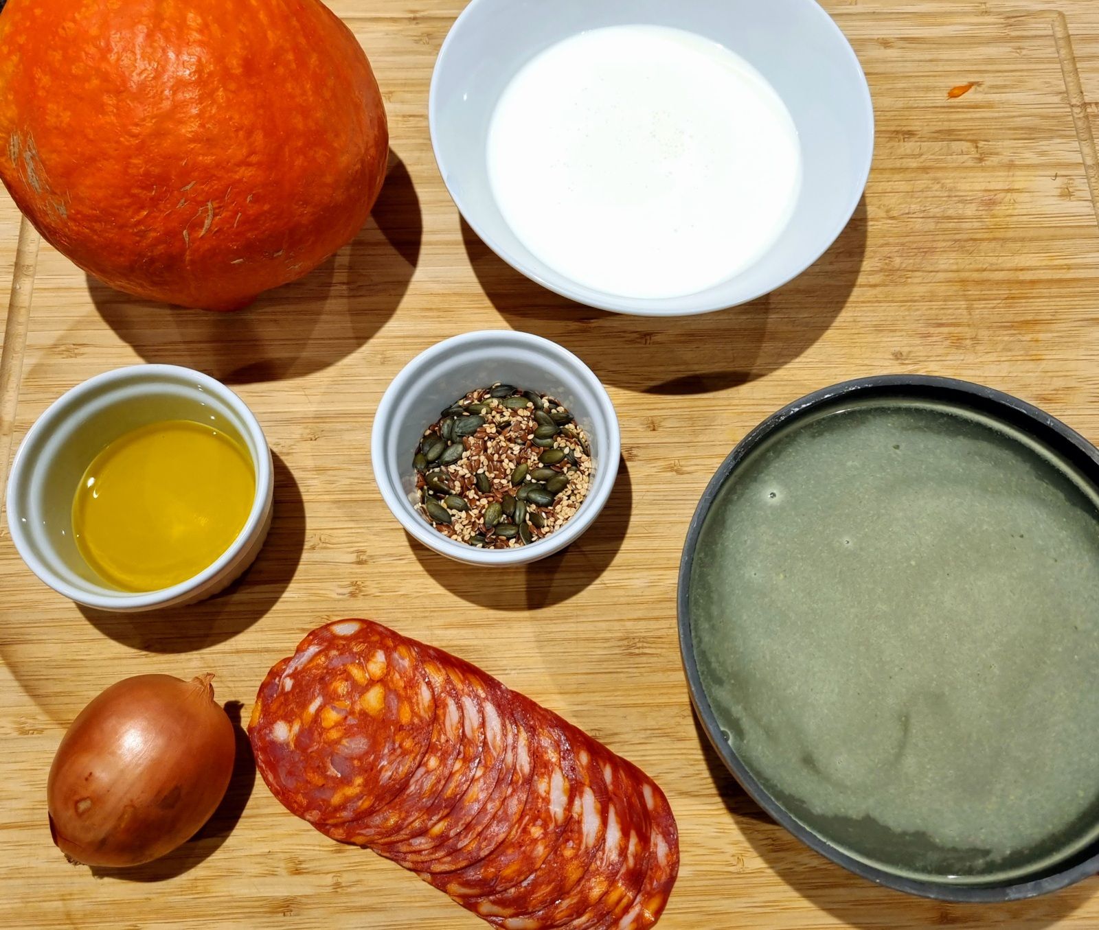 Velouté potimarron chorizo