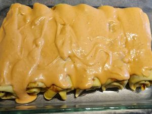 Crêpes aux épinards gratinées